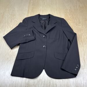 Jones New York Collection Stretch Blazer Woman’s M Brown Career Suit Button